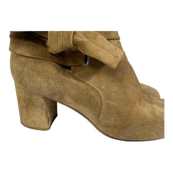 Rag & Bone Suede Block Heel Dahlia Ankle Tie Bootie 39 1/2 /9.5 (runs small) - Picture 5 of 8